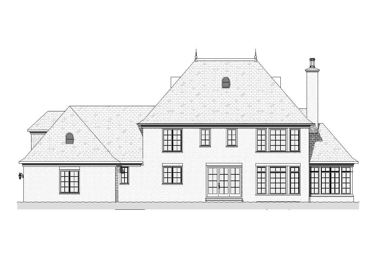 Home Plan Rear Elevation