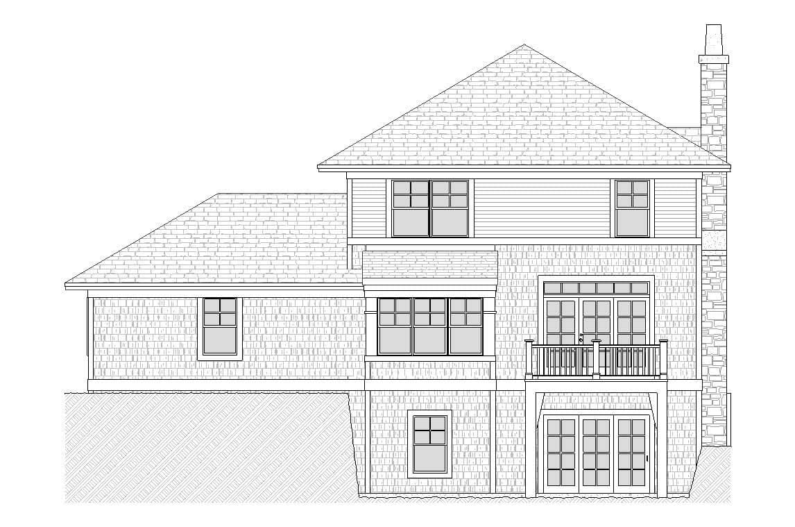 Home Plan Rear Elevation