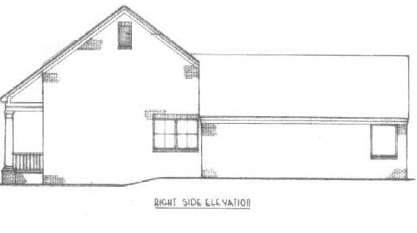 Home Plan Right Elevation