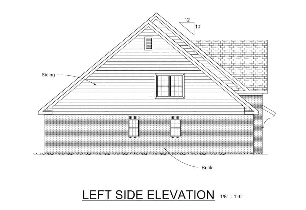 Home Plan Left Elevation