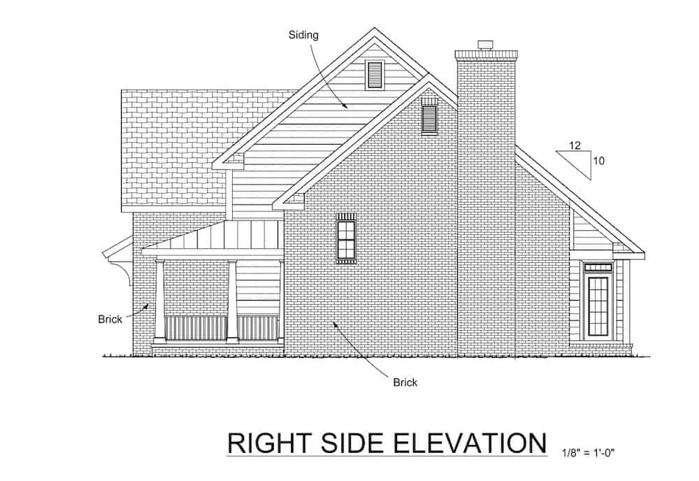 Home Plan Right Elevation