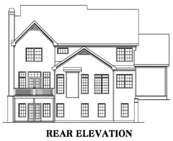 Home Plan Rear Elevation