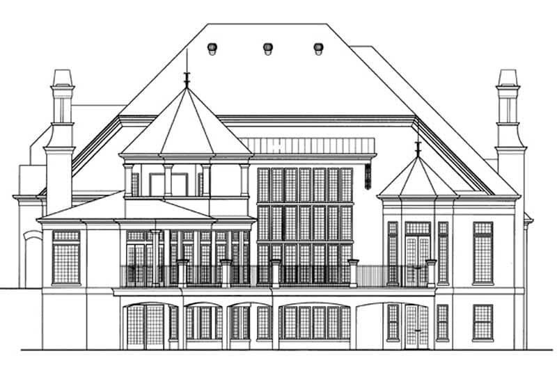 Home Plan Rear Elevation