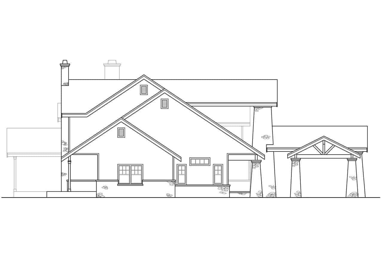 Home Plan Left Elevation