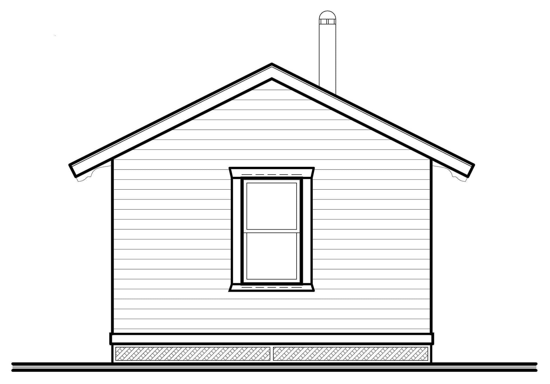 Home Plan Rear Elevation