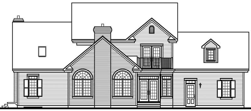 HOME PLAN REAR ELEVATION