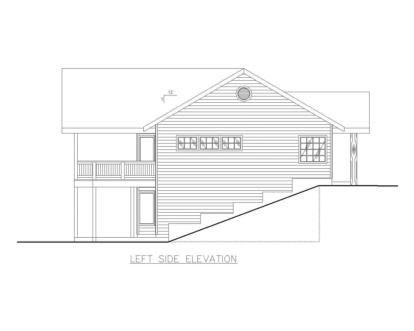 Home Plan Left Elevation