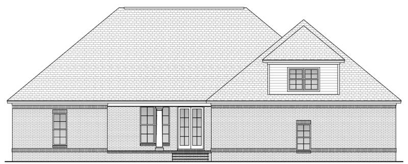 Home Plan Rear Elevation
