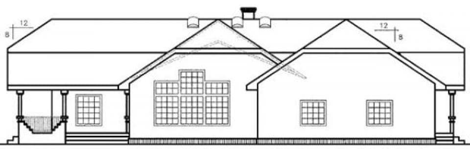 Home Plan Rear Elevation