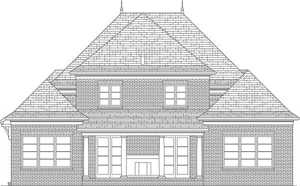 Home Plan Rear Elevation