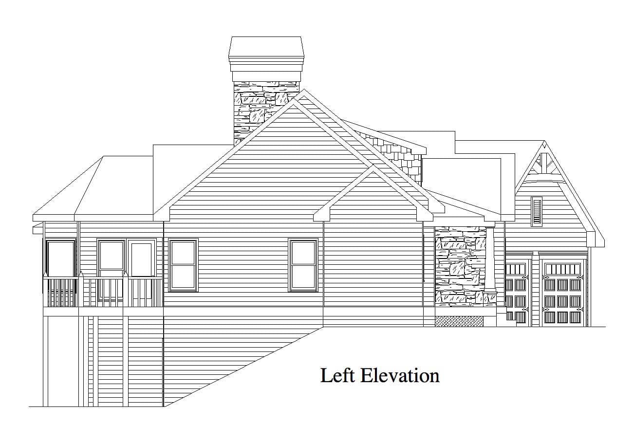Home Plan Left Elevation