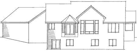 Home Plan Rear Elevation