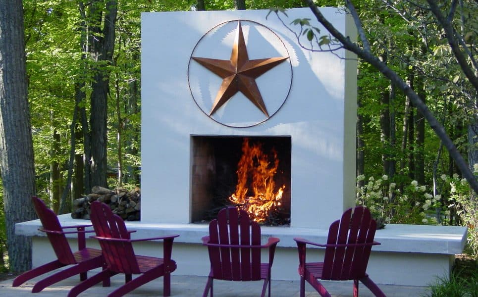 Patio fireplace