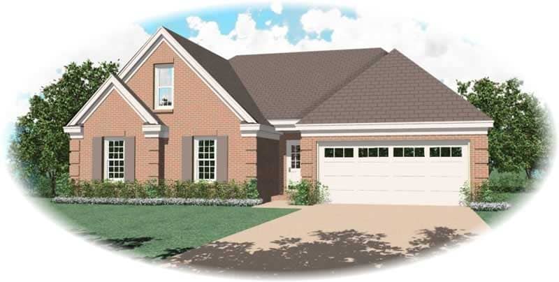 Front view of Small House Plans home (ThePlanCollection: House Plan #170-2764)