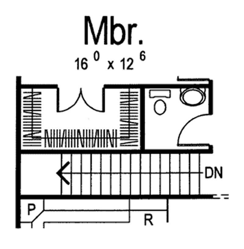 Floor Plan First Story of Colonial Plan #100-1012