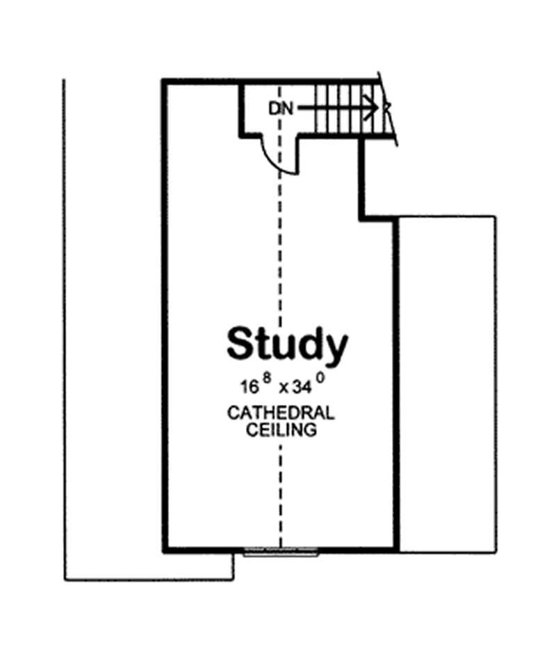 Floor Plan Second Story of Craftsman Plan #100-1028