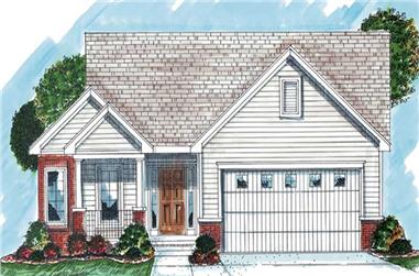 2-Bedroom, 1502 Sq Ft Small House Plans - 100-1062 - Main Exterior
