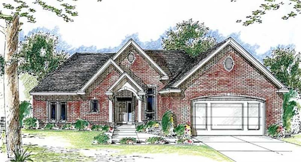 Front View of this 2-Bedroom, 2164 Sq Ft Plan - 100-1063