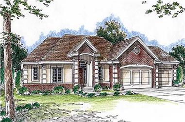 3-Bedroom, 1951 Sq Ft Colonial House Plan - 100-1070 - Front Exterior