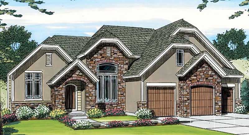 Home Plan Front Elevation of this 3-Bedroom,2392 Sq Ft Plan -100-1071