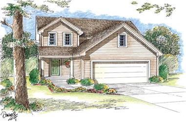 3-Bedroom, 1589 Sq Ft Small House Plans - 100-1072 - Main Exterior