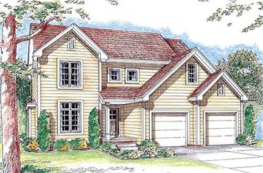 3-Bedroom, 1641 Sq Ft Country Home Plan - 100-1073 - Main Exterior