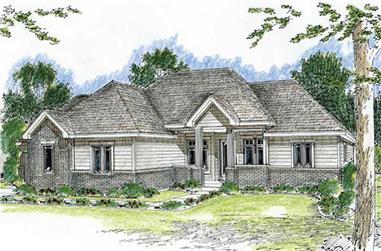 2-Bedroom, 1998 Sq Ft Ranch House Plan - 100-1082 - Front Exterior