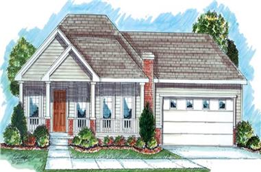 2-Bedroom, 1586 Sq Ft Small House Plans - 100-1087 - Front Exterior