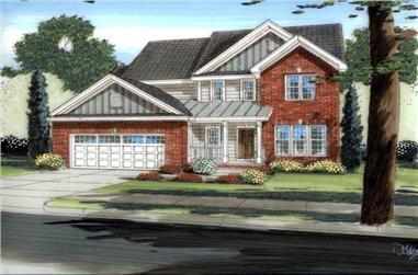 3-Bedroom, 1991 Sq Ft Country House Plan - 100-1091 - Front Exterior
