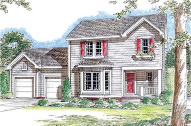 3-Bedroom, 1372 Sq Ft Small House Plans - 100-1101 - Main Exterior