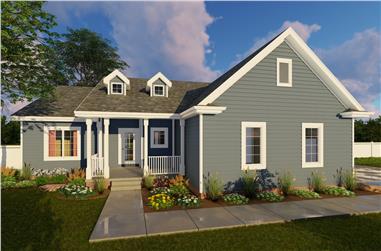 3-Bedroom, 1537 Sq Ft Country Home Plan - 100-1102 - Main Exterior