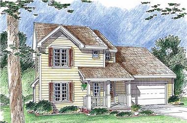 3-Bedroom, 1588 Sq Ft Small House Plans - 100-1103 - Front Exterior
