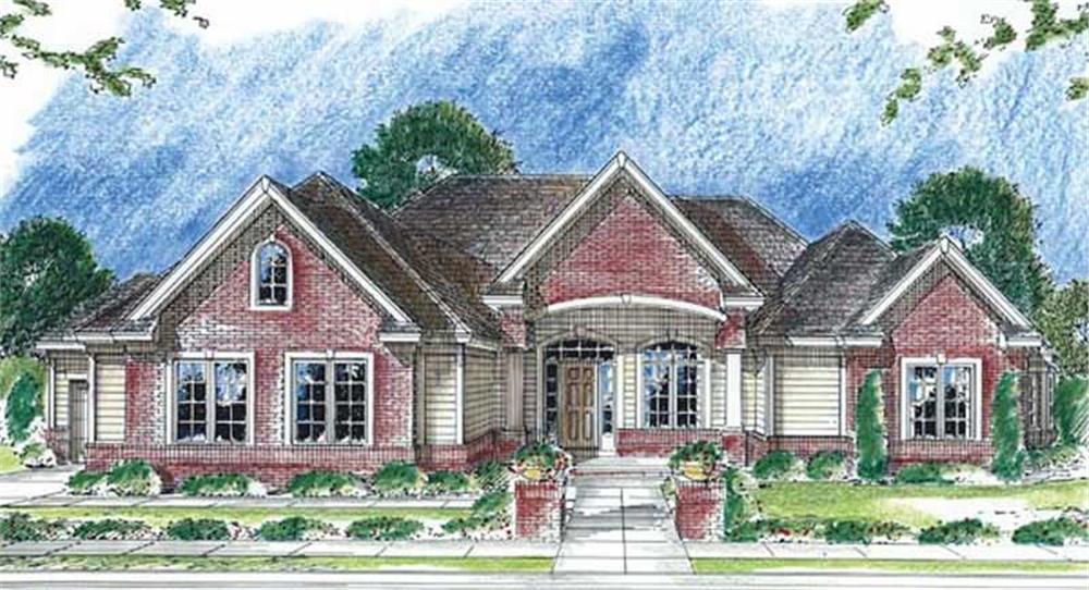 Front View of this 2-Bedroom, 2494 Sq Ft Plan - 100-1111