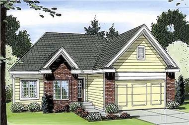 3-Bedroom, 1386 Sq Ft Ranch House Plan - 100-1115 - Front Exterior