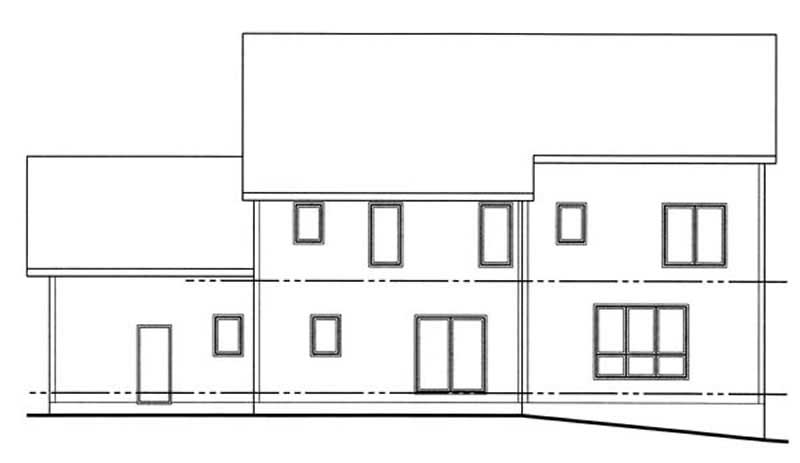 Home Plan Rear Elevation of this 4-Bedroom,2672 Sq Ft Plan -100-1122