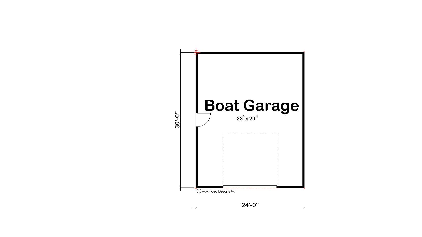 Floor Plan First Story of Garage Plan #100-1148