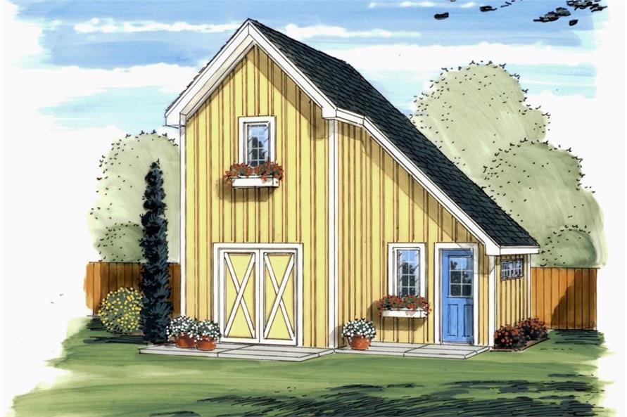 This is the front elevation of Garden Shed Blueprints.