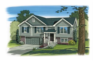 3-Bedroom, 1096 Sq Ft Country Home Plan - 100-1165 - Main Exterior