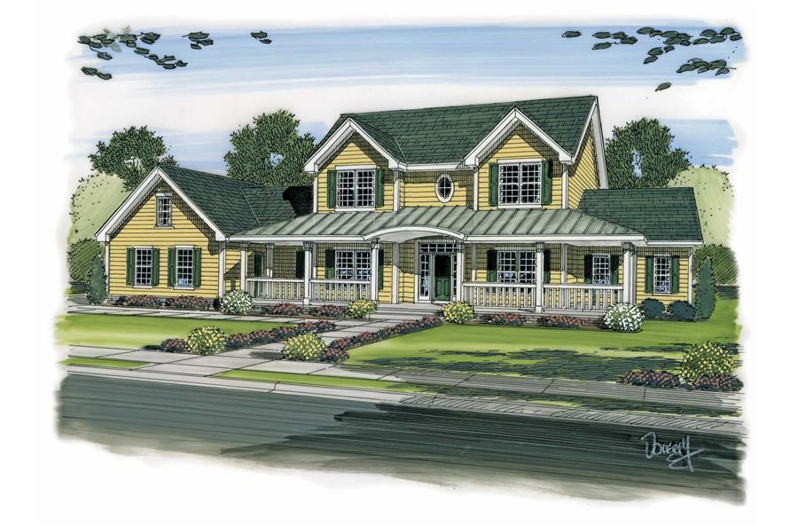  Colonial  Home  Plan  4 Bedrms 3 5 Baths 3142 Sq  Ft  