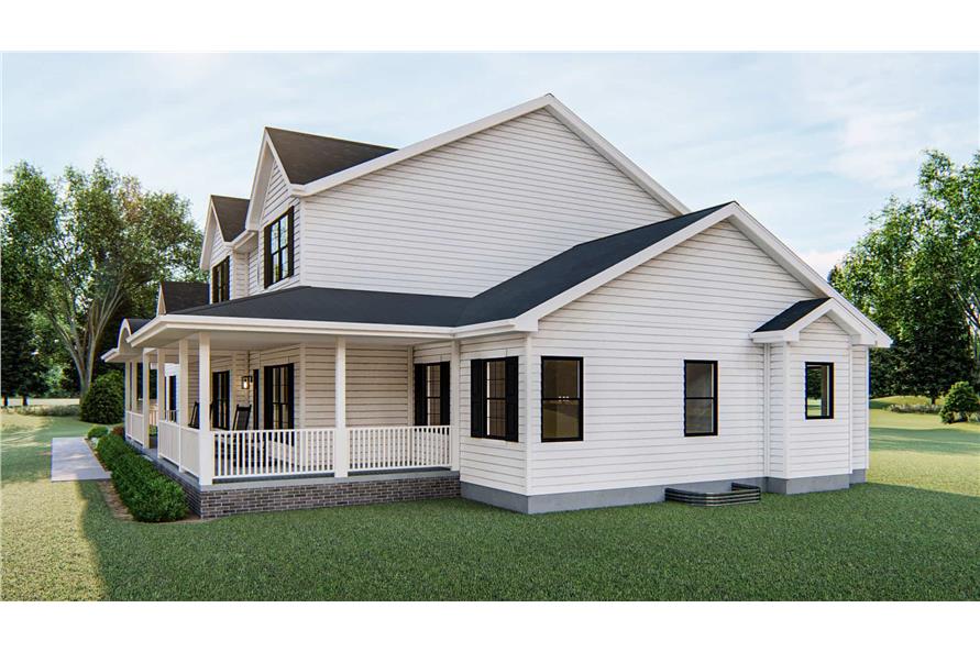 Right Side View of this 4-Bedroom, 3142 Sq Ft Plan - 100-1172