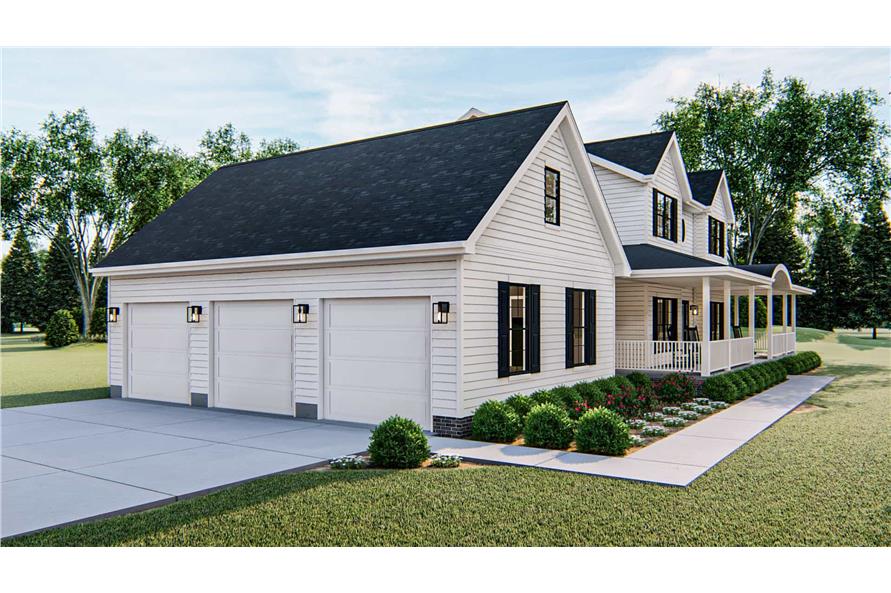 Left Side View of this 4-Bedroom, 3142 Sq Ft Plan - 100-1172