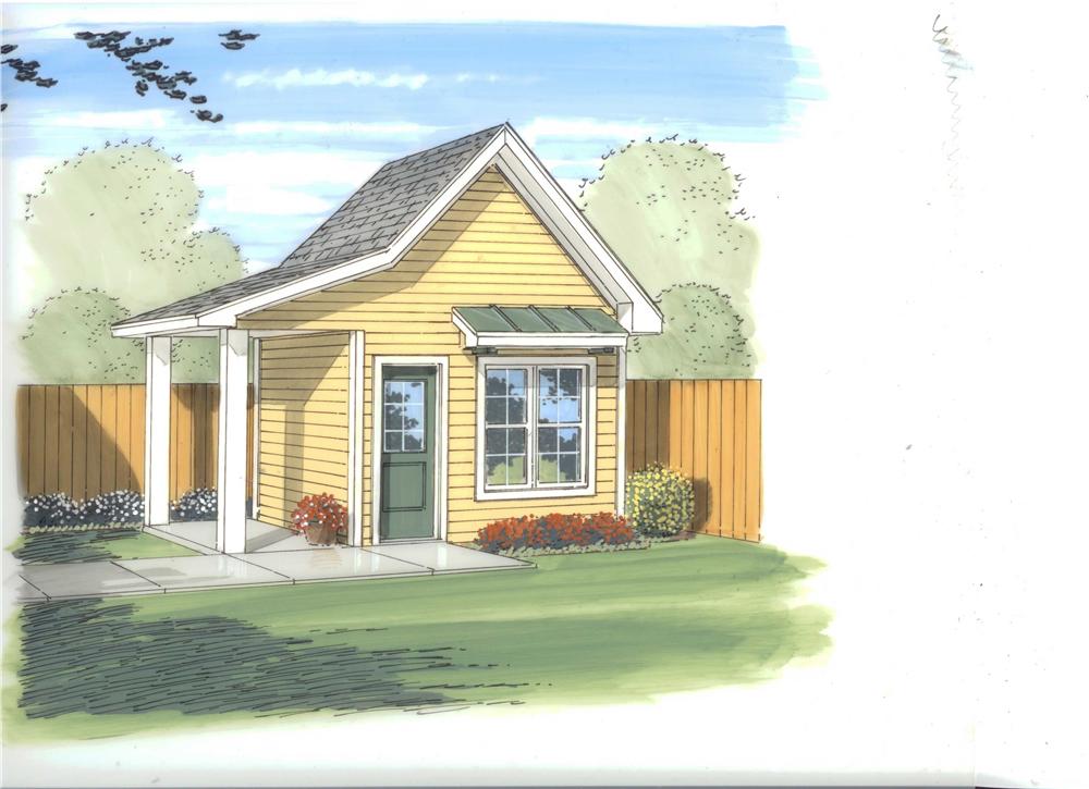 This is the front elevation of these Shed Plans.