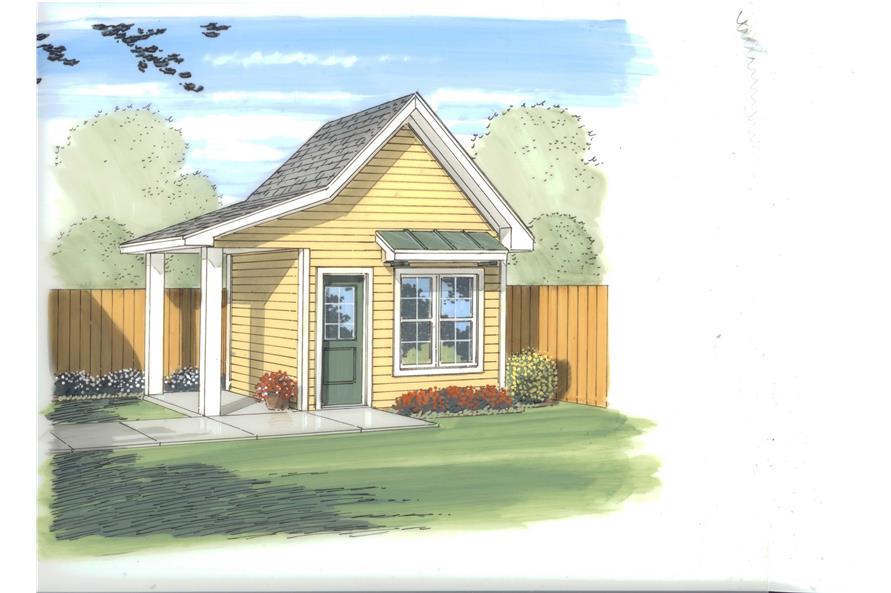 This is the front elevation of these Shed Plans.