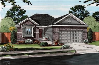 2-Bedroom, 1260 Sq Ft Country House Plan - 100-1194 - Front Exterior