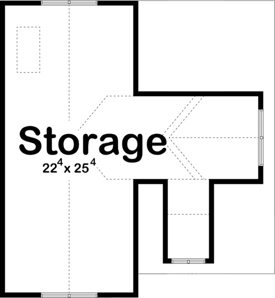 Floor Plan Second Story of Garage Plan #100-1200