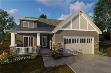 2-Bedroom, 1440 Sq Ft Craftsman Home Plan - 100-1205 - Main Exterior