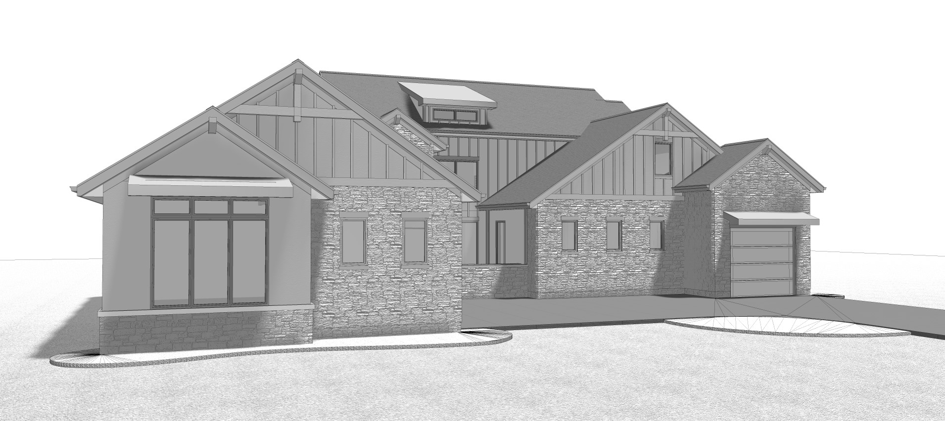 Home Plan Front Elevation of this 4-Bedroom,2969 Sq Ft Plan -100-1209