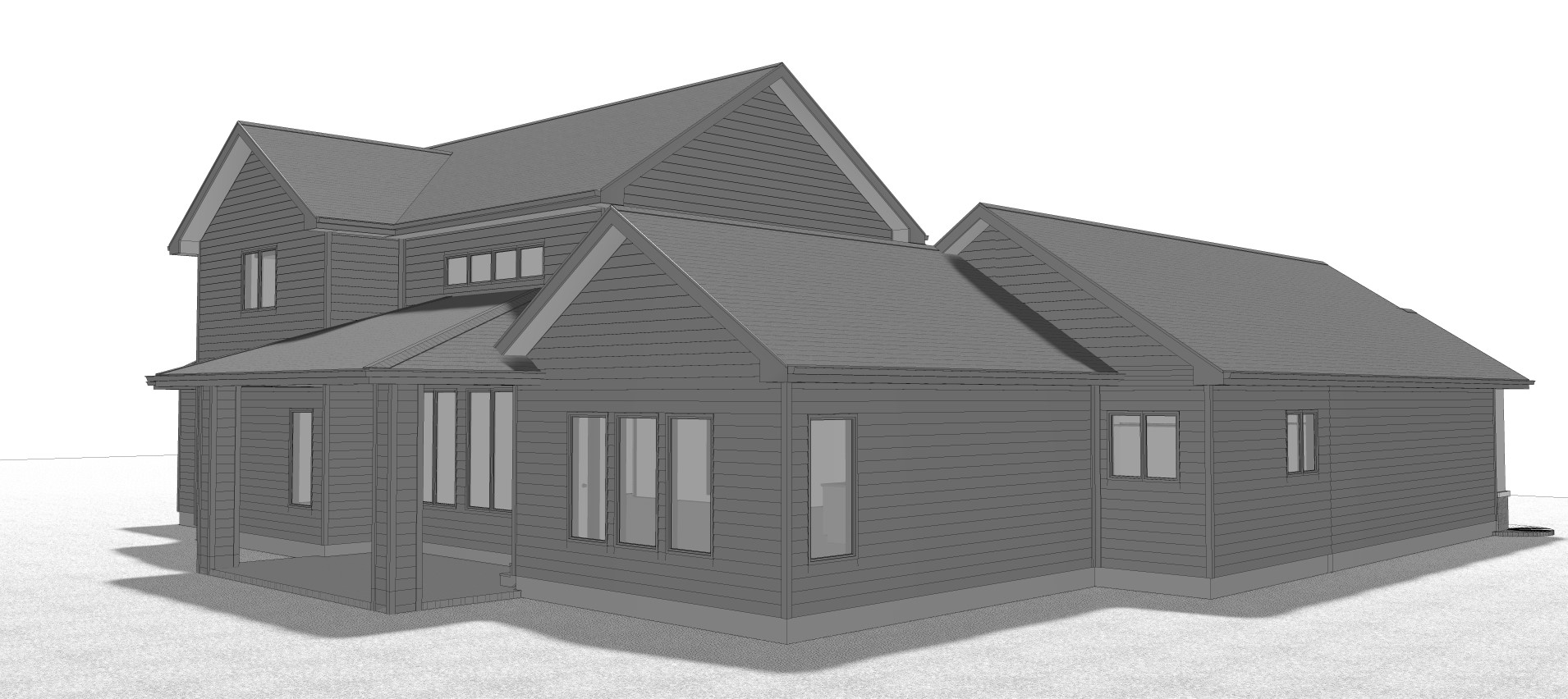 Home Plan Left Elevation of this 4-Bedroom,2969 Sq Ft Plan -100-1209