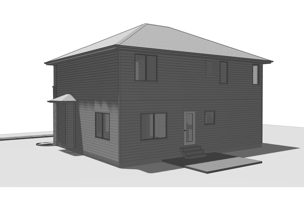 Rear View of this 4-Bedroom, 2158 Sq Ft Plan - 100-1220
