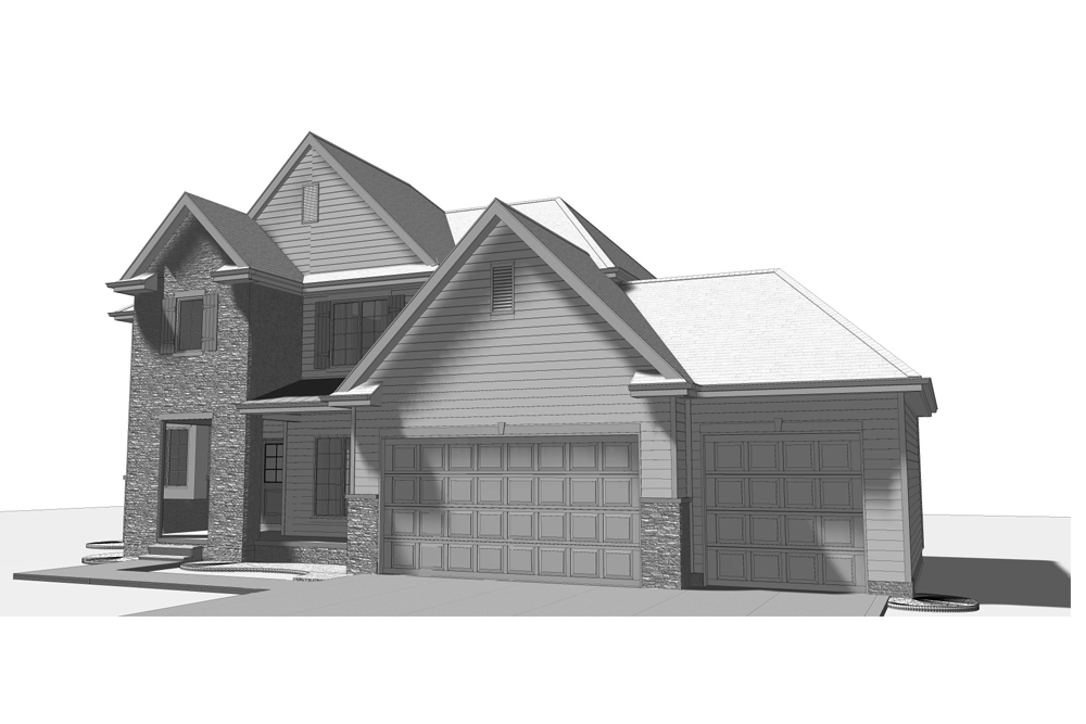 Front View of this 4-Bedroom, 2332 Sq Ft Plan - 100-1222